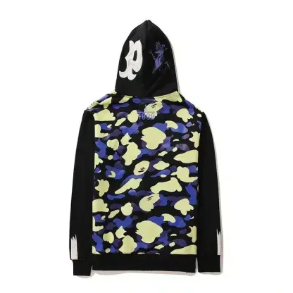 Camouflage Zipper  Shark Hoodie-OSI