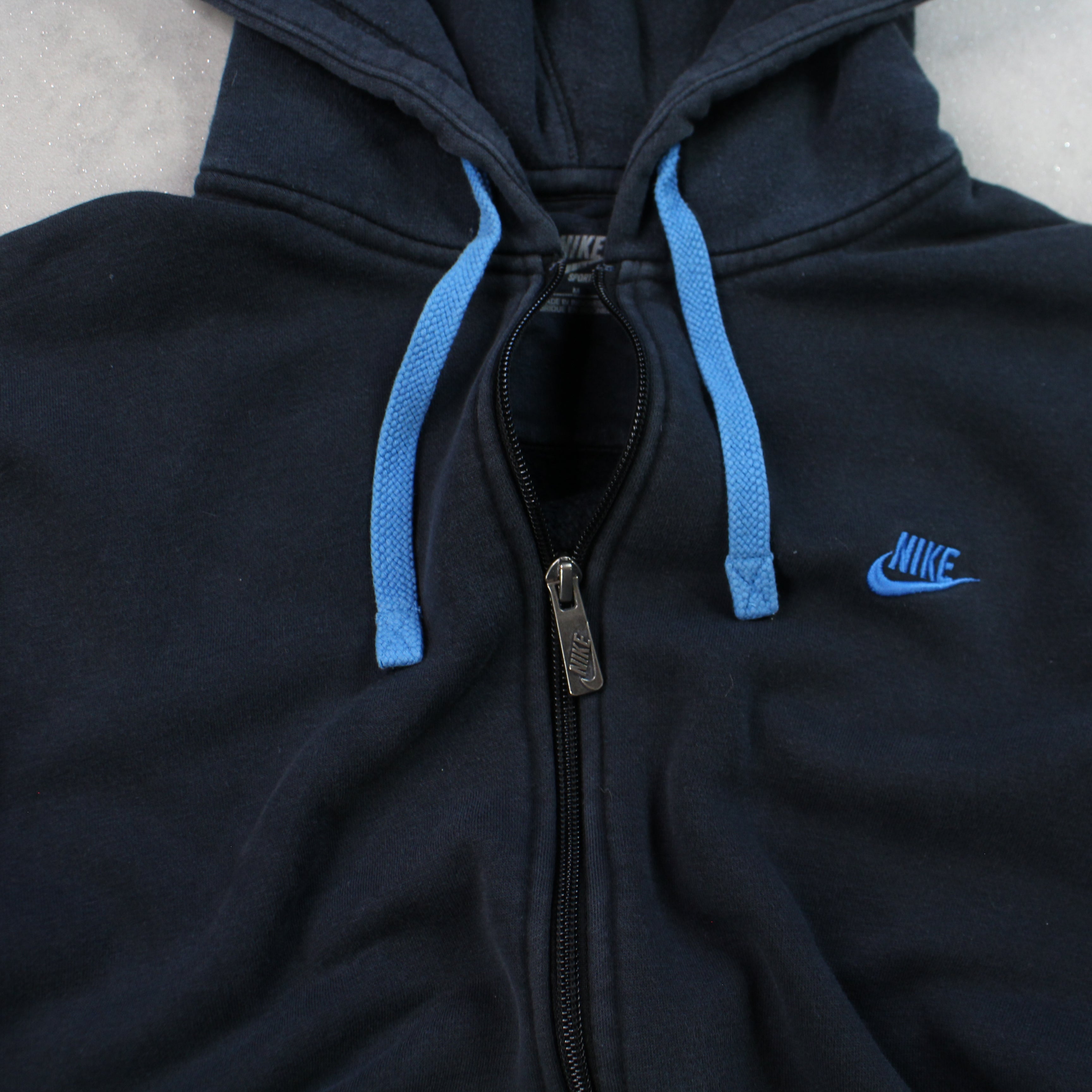 2000s  Zip Up Hoodie Black-OSI