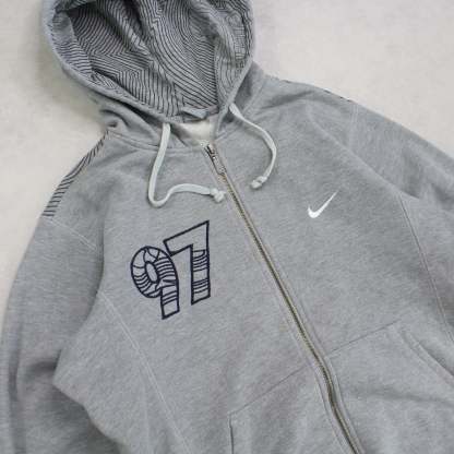 SUPER RARE 2000s  97 Zip Up Hoodie Grey-OSI