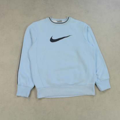 RARE 2000s   Swoosh Sweatshirt Blue-OSI