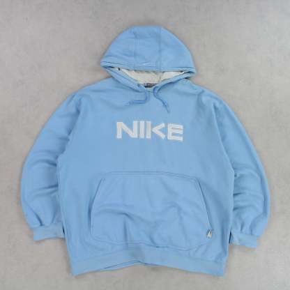 VERY RARE 2000s  Spell Out Hoodie Blue-OSI
