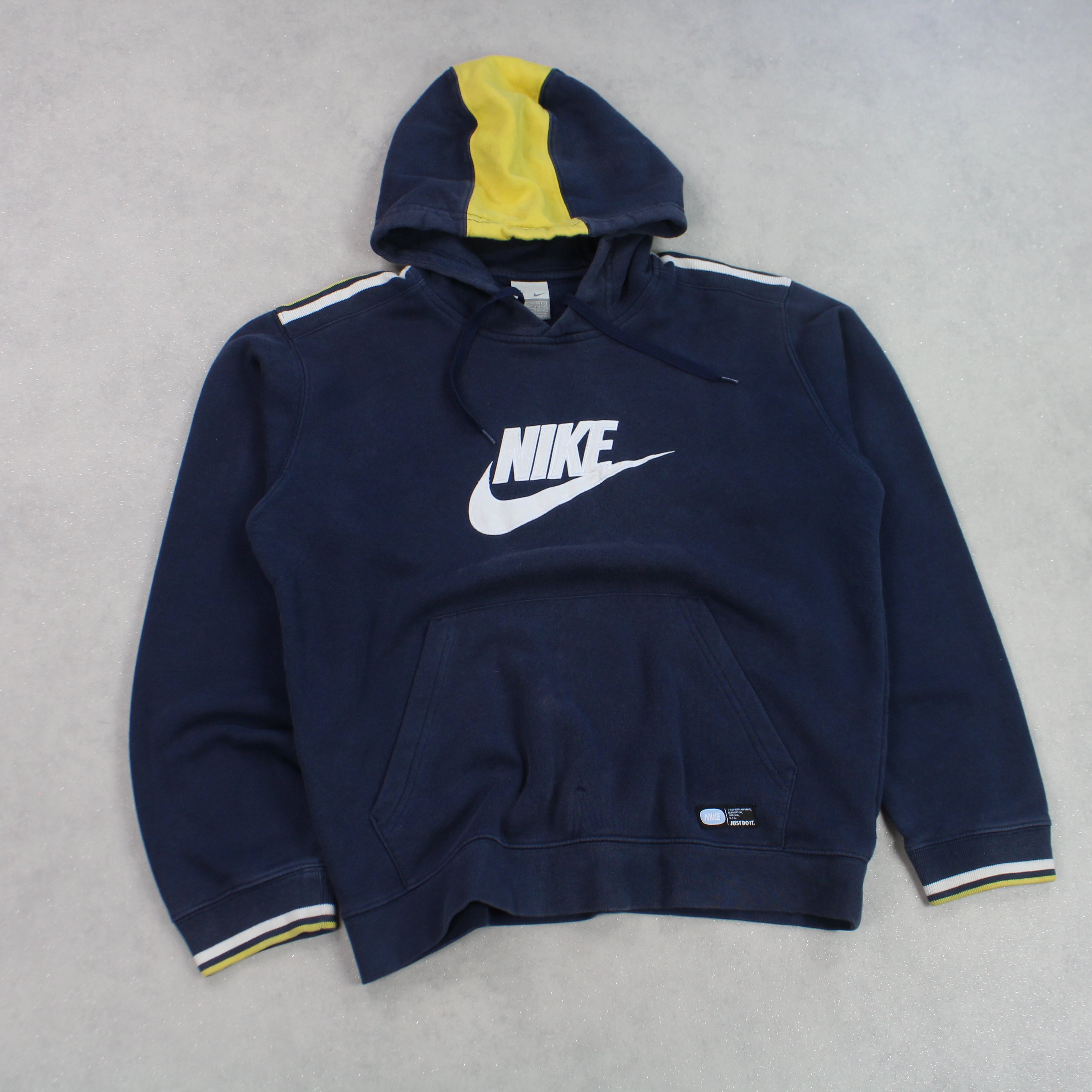 RARE 2000s   Spell Out Hoodie Navy-OSI