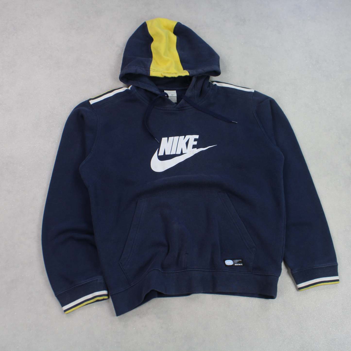 RARE 2000s   Spell Out Hoodie Navy-OSI