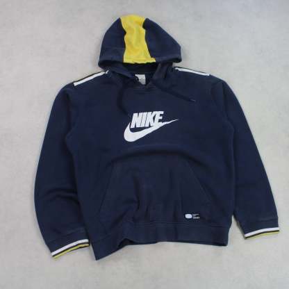 RARE 2000s   Spell Out Hoodie Navy-OSI