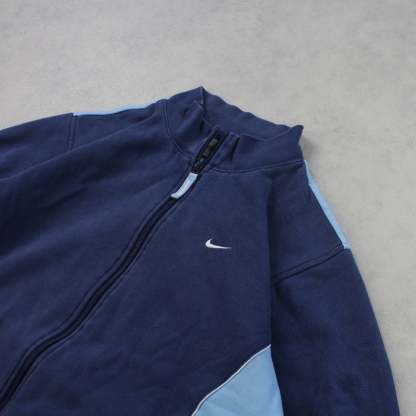 RARE 00s  Zip Sweatshirt Blue-OSI