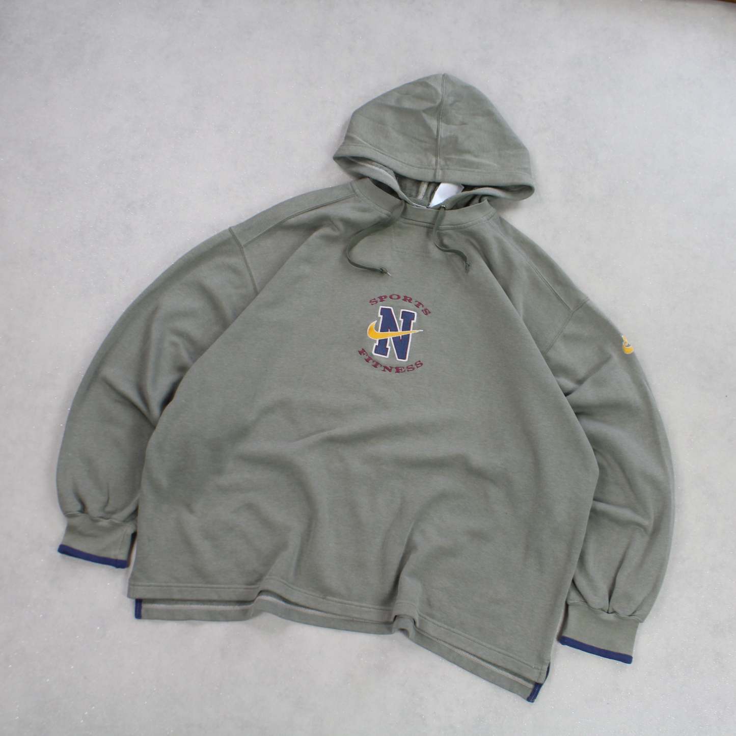 RARE 1990s  Sports & Fitness Hoodie Green-OSI