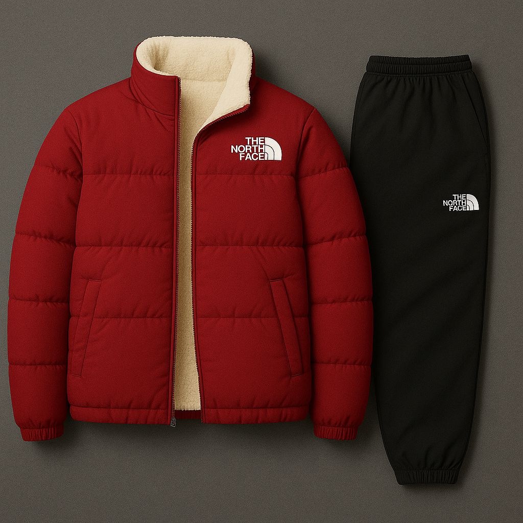 Reversible Winter Puffer Jacket + Free Pants-OSI
