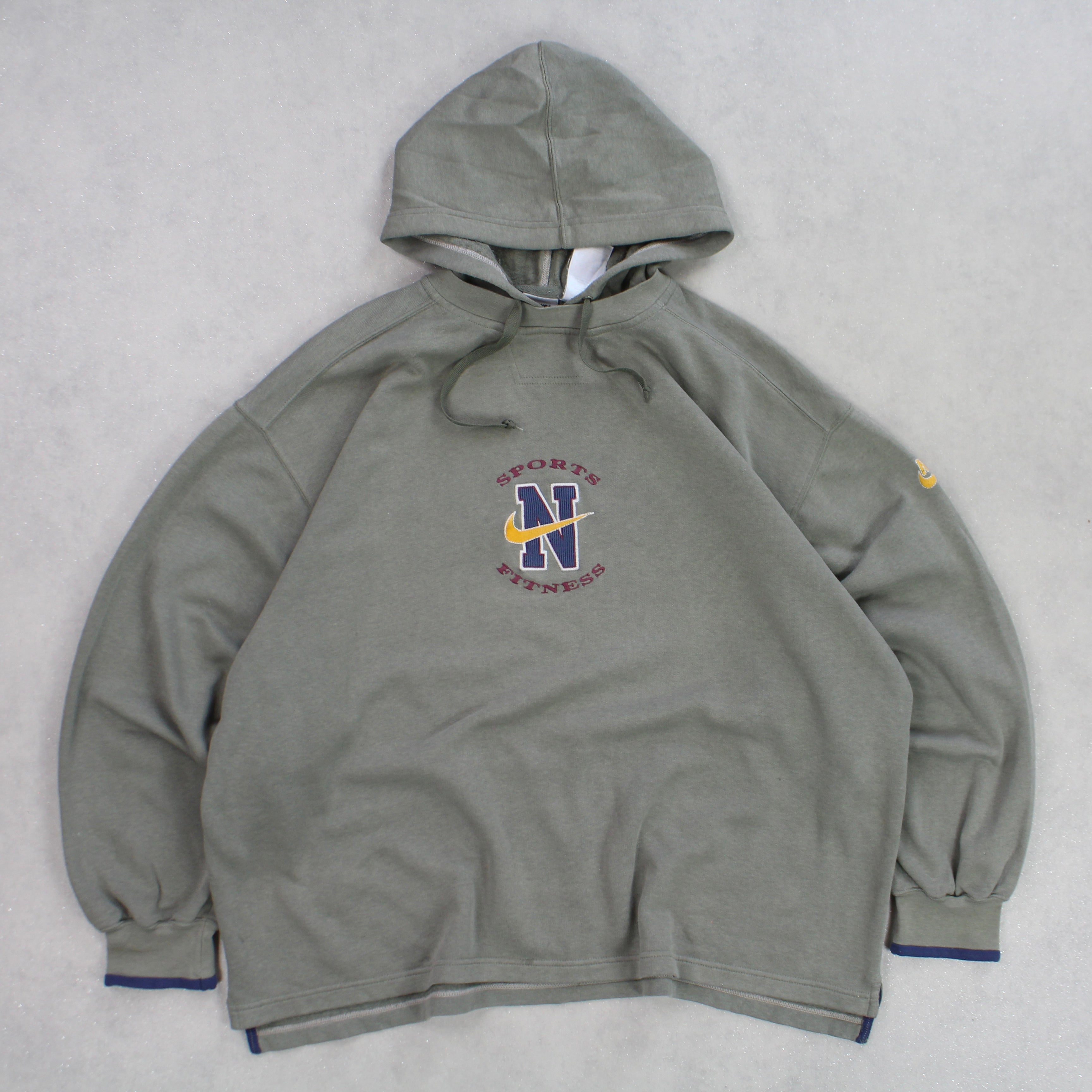 RARE 1990s  Sports & Fitness Hoodie Green-OSI