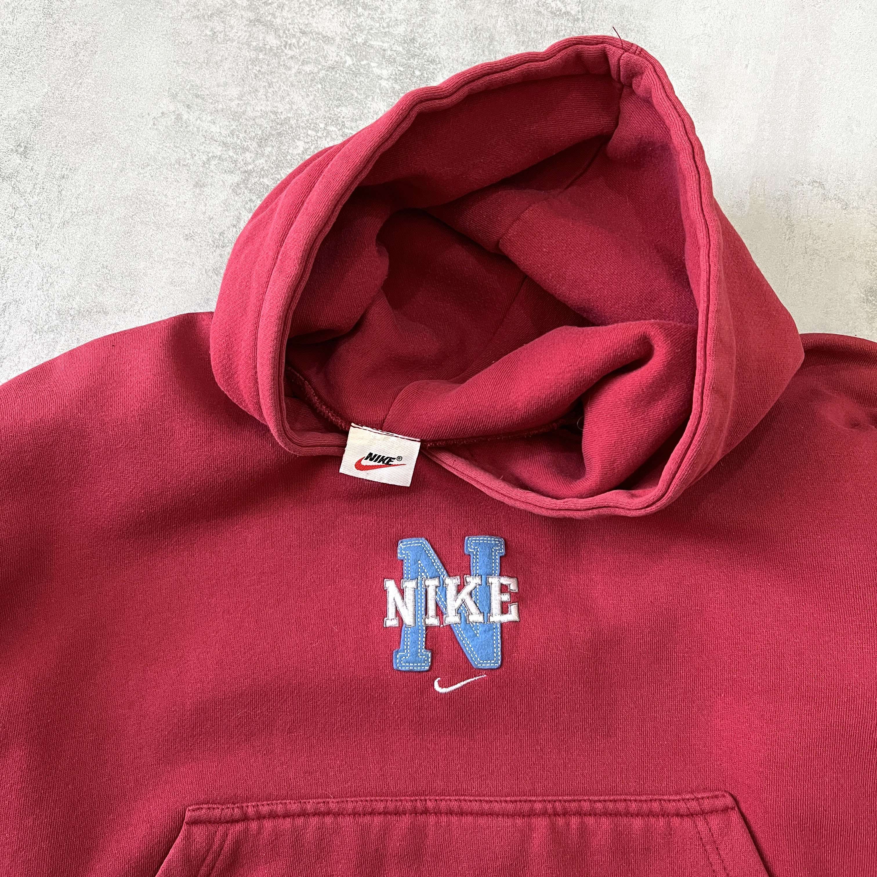 RARE 1990s heavyweight embroidered hoodie-OSI
