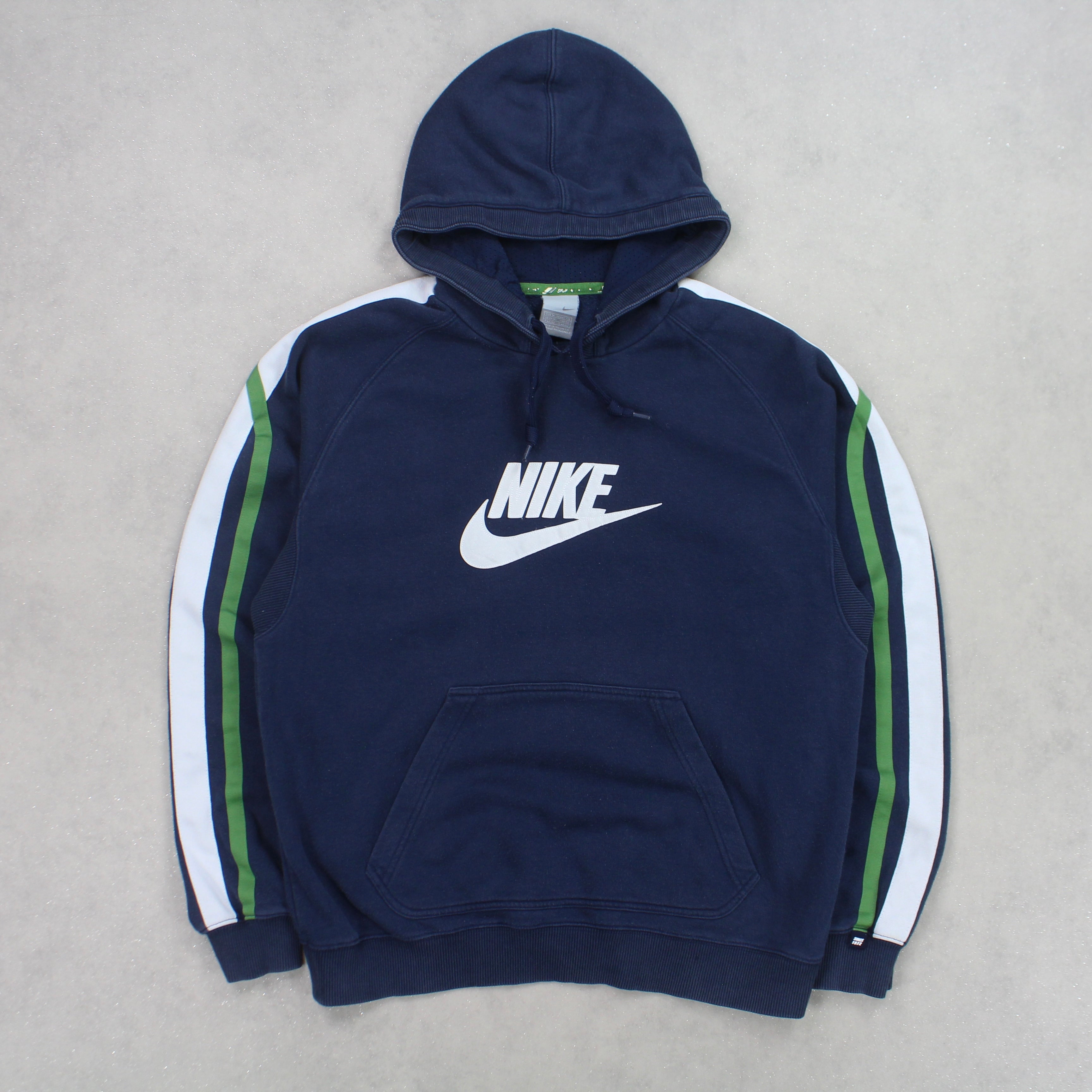 RARE 2000s   Spell Out Hoodie Navy-OSI