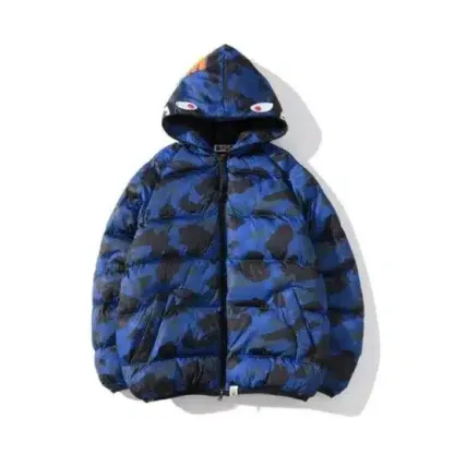  Blue Quilted Camo Jacket-OSI