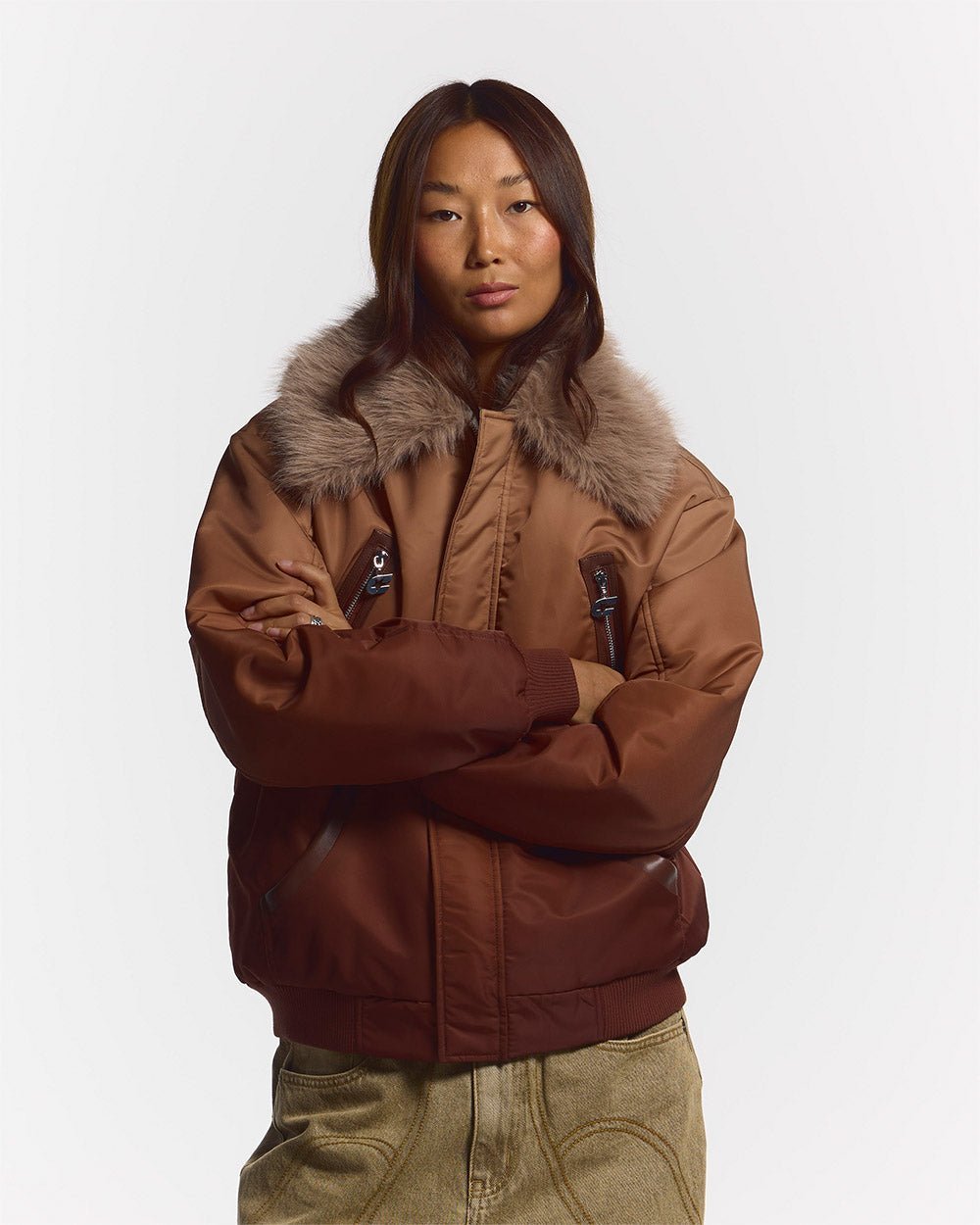 FADED BOMBER BROWN-OSI