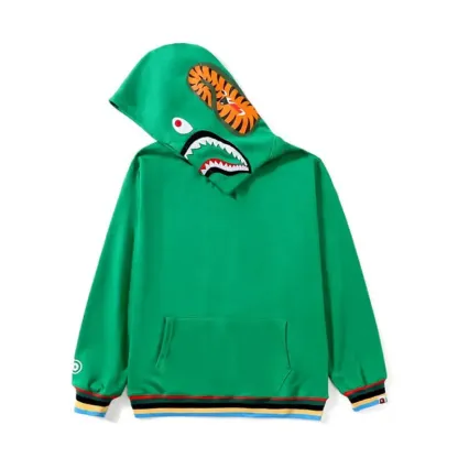  Color Camo Tiger Shark Wide Hoodie-OSI