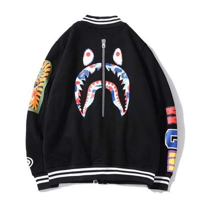 A Bathing Ape Varsity WGM Shark Jacket-OSI