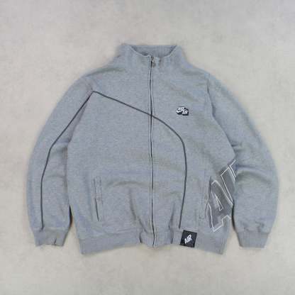RARE 2000s  Zip Up Grey-OSI