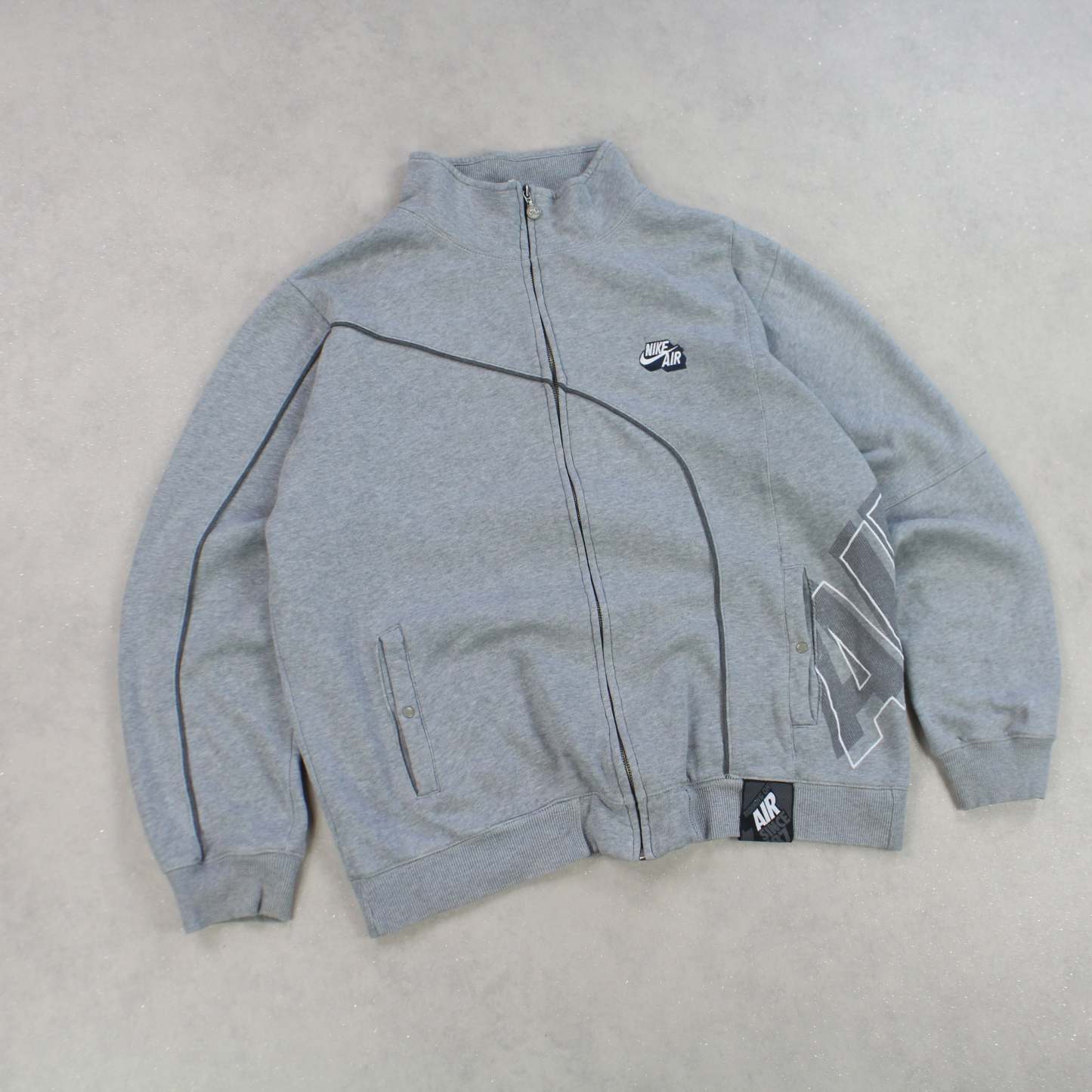 RARE 2000s  Zip Up Grey-OSI