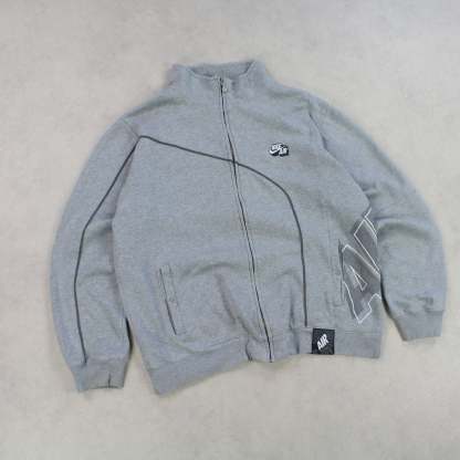 RARE 2000s  Zip Up Grey-OSI