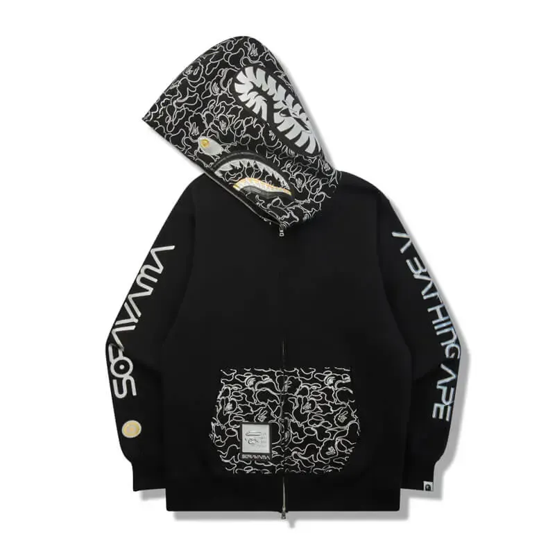  Shark Camouflage Full Zip Hoodie-OSI
