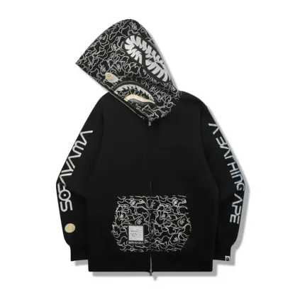 Shark Camouflage Full Zip Hoodie-OSI