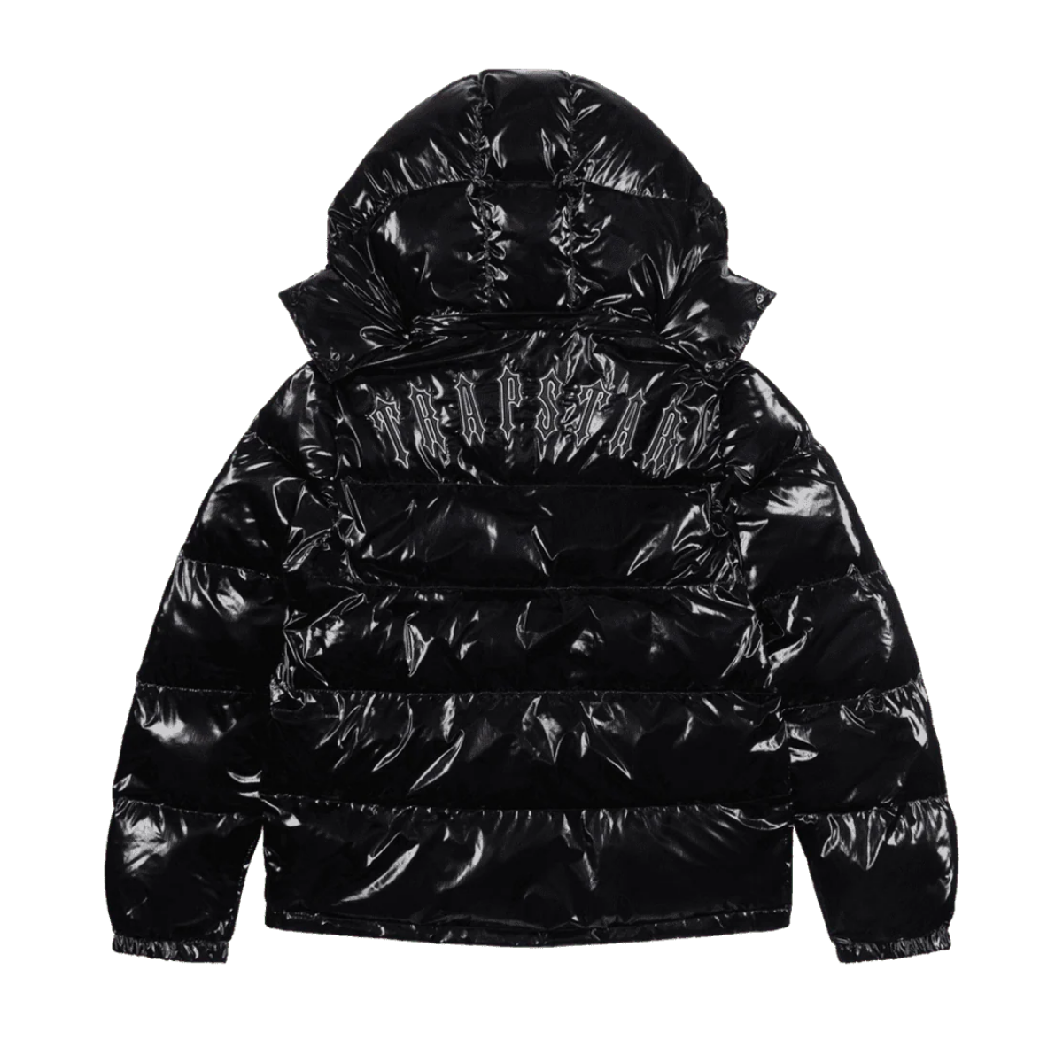 Trapstar Irongate Hooded Puffer Jacket Shiny Black