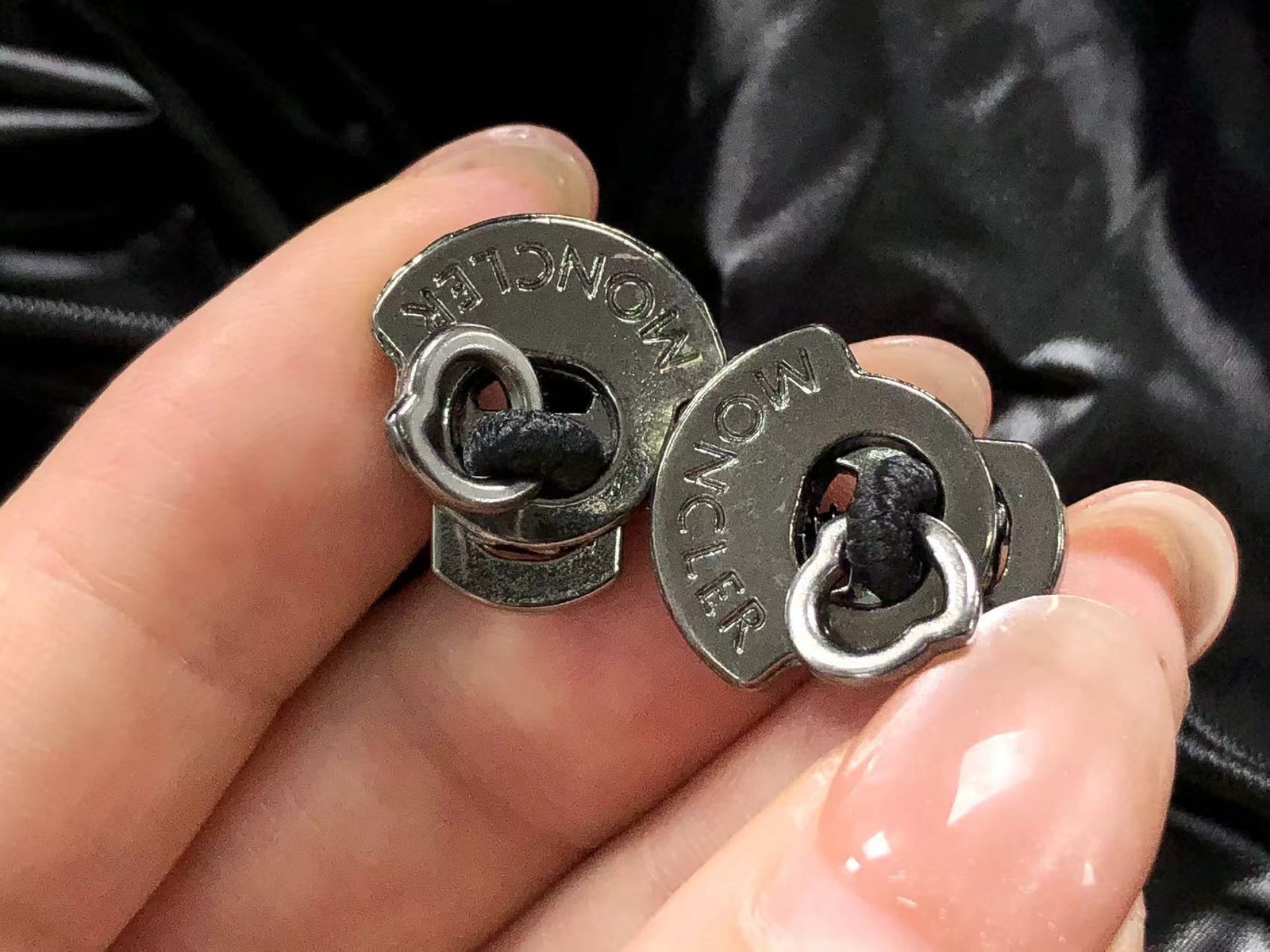 Moncler Faux Logo Puffer Jacket Black