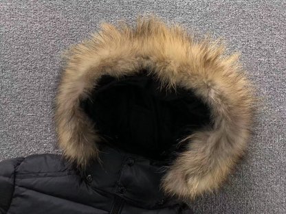 Moncler Faux Logo Puffer Jacket Black