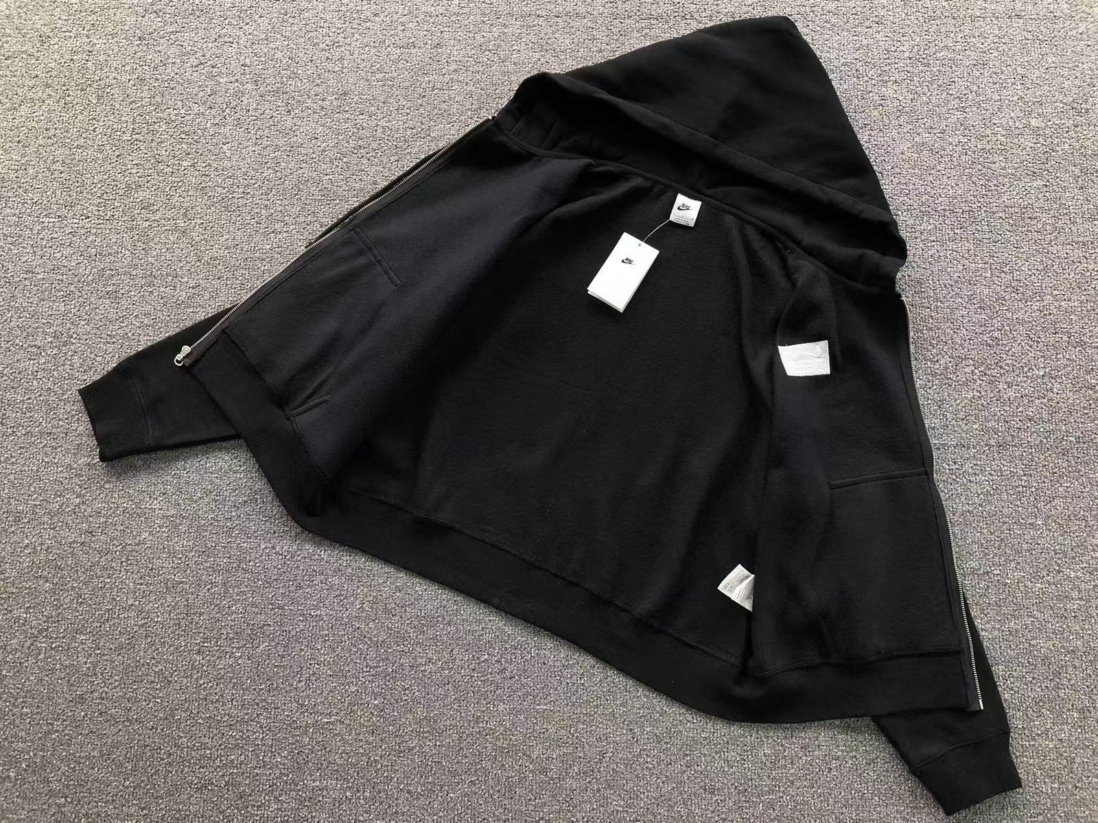 Nike x Stussy Washed Fleece Hoodie Black