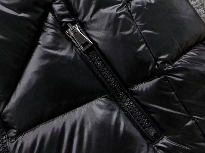 Moncler Faux Logo Puffer Jacket Black