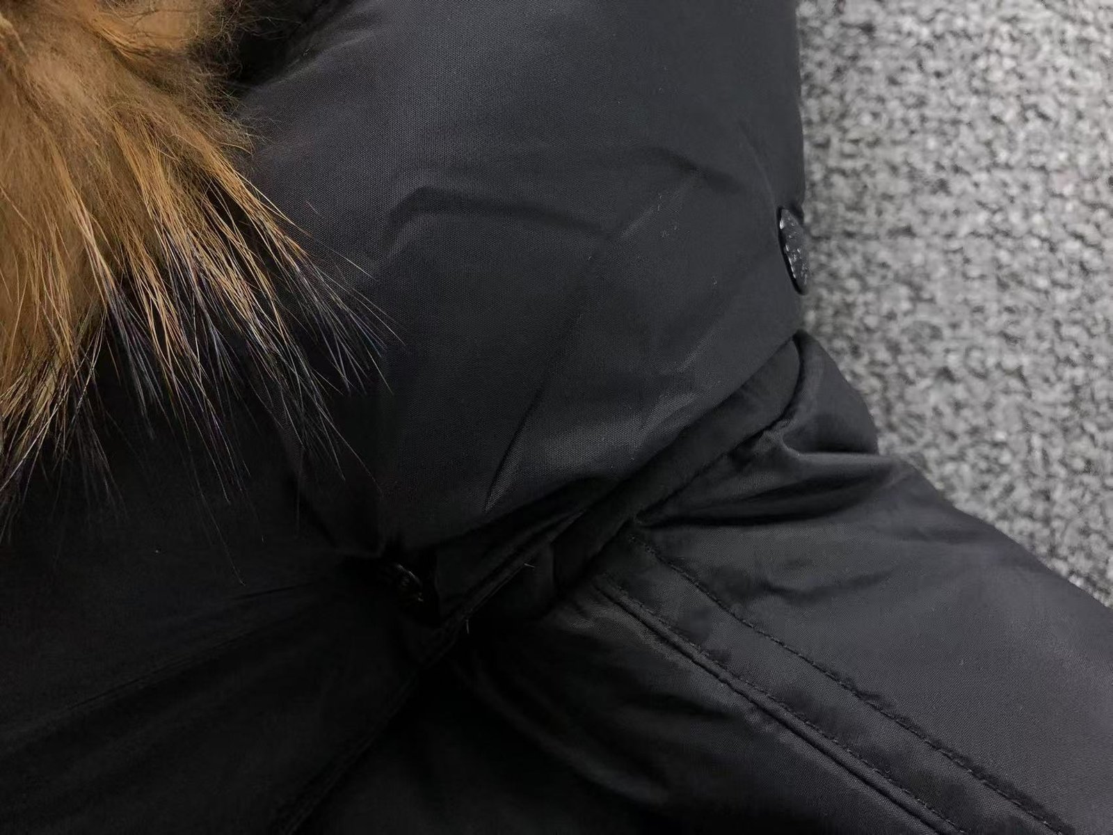 Moncler Faux Logo Puffer Jacket Black