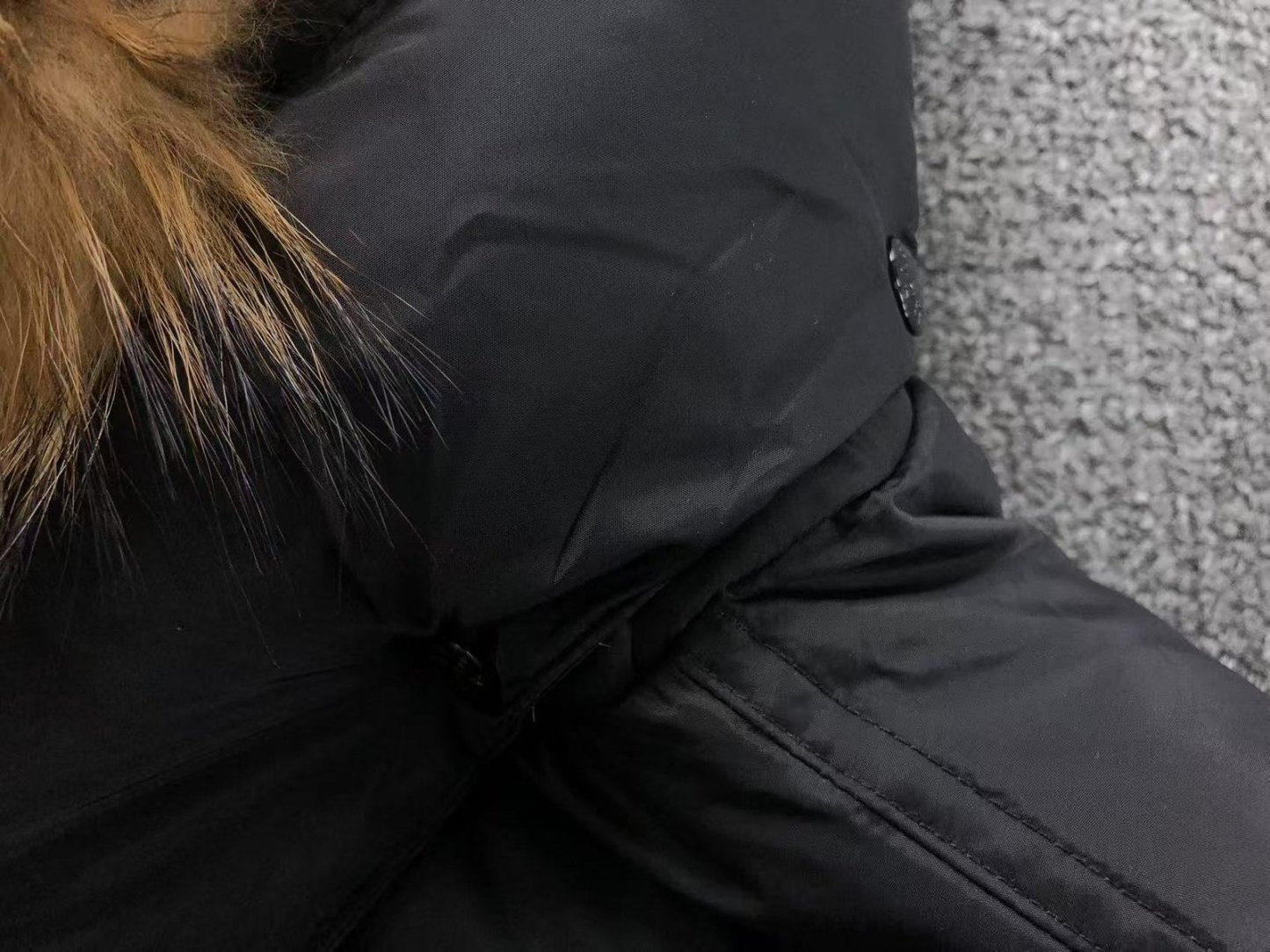 Moncler Faux Logo Puffer Jacket Black