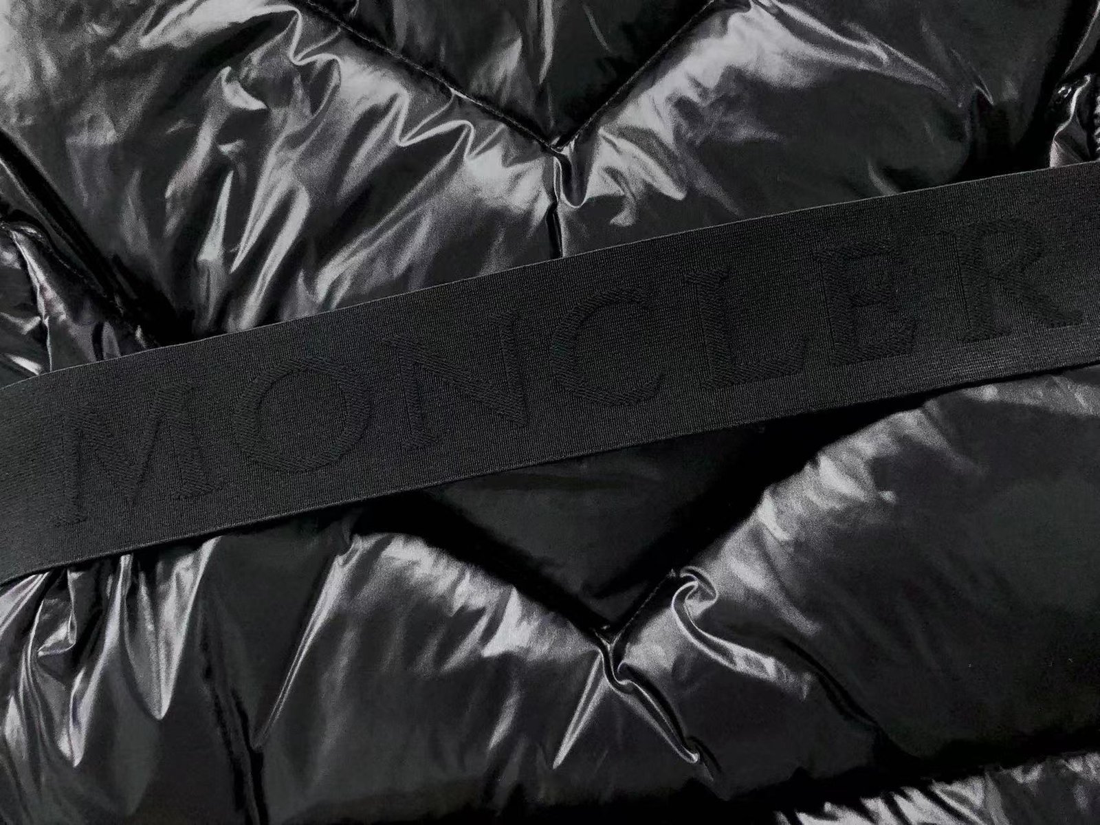 Moncler Faux Logo Puffer Jacket Black