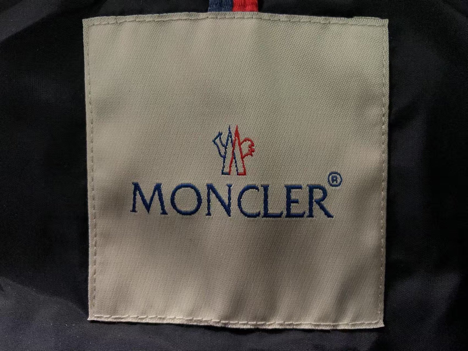 Moncler Faux Logo Puffer Jacket Black