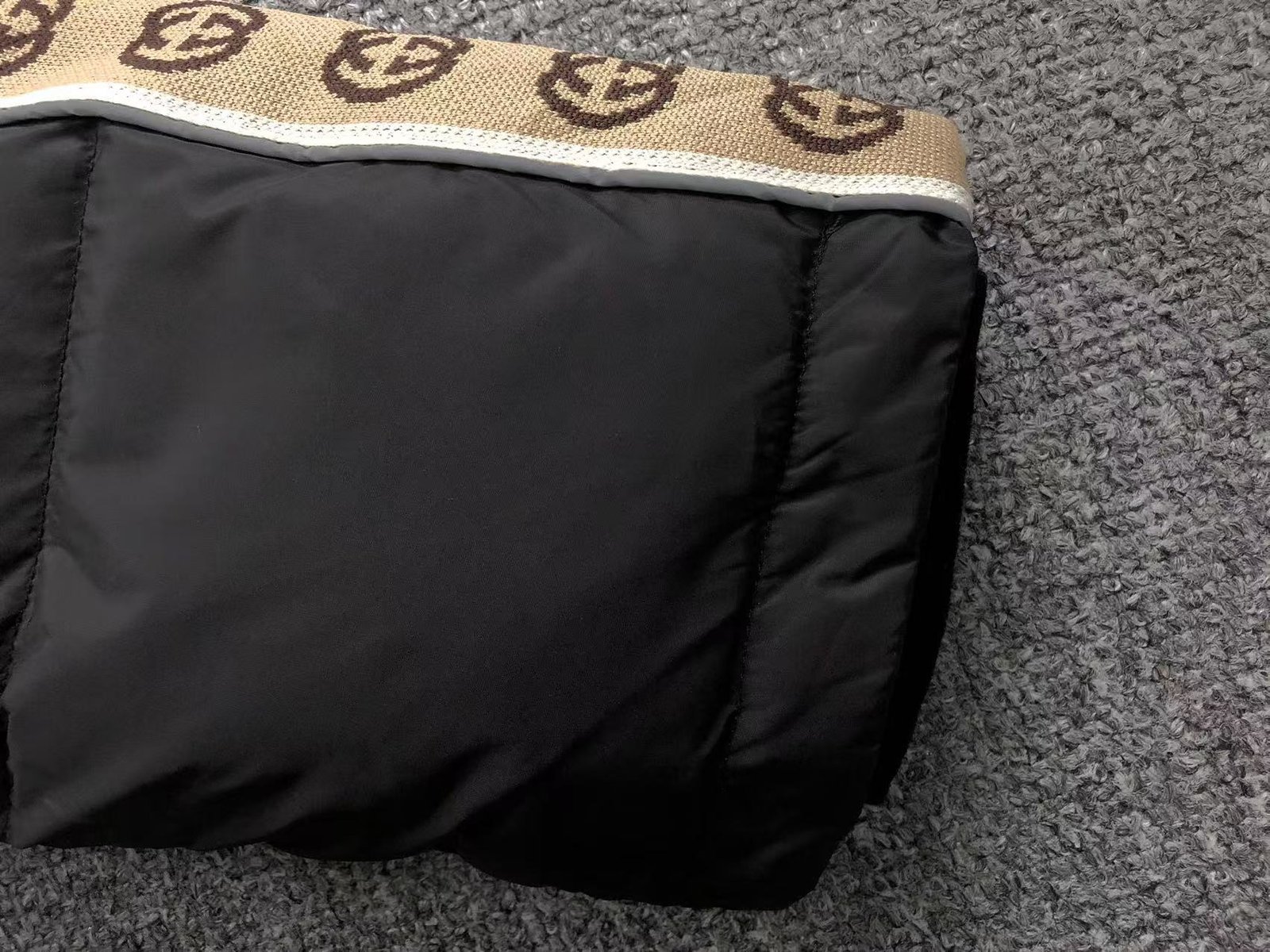 Gucci Pattern Logo Puffer Black