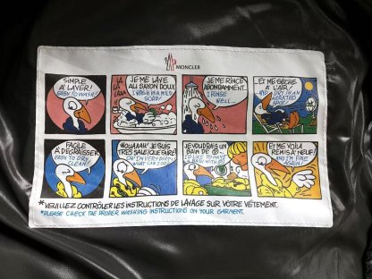 Moncler Logo Shiny Puffer Jacket Black