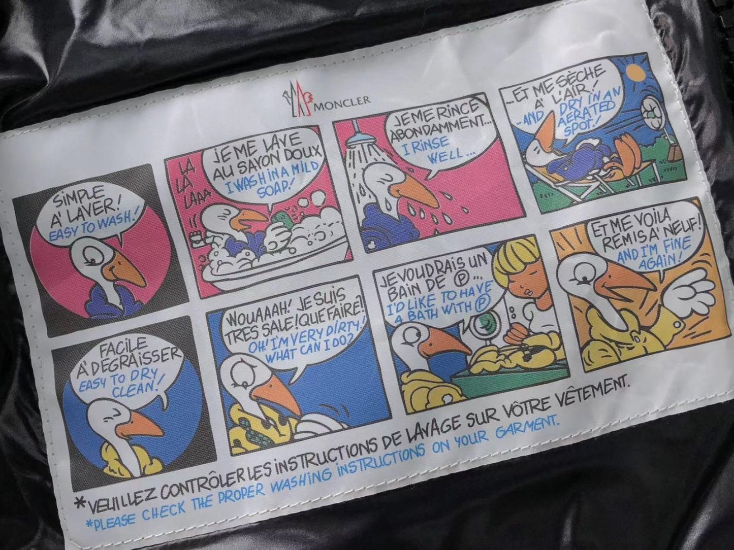 Moncler Logo Hooded Puffer Jacket Black