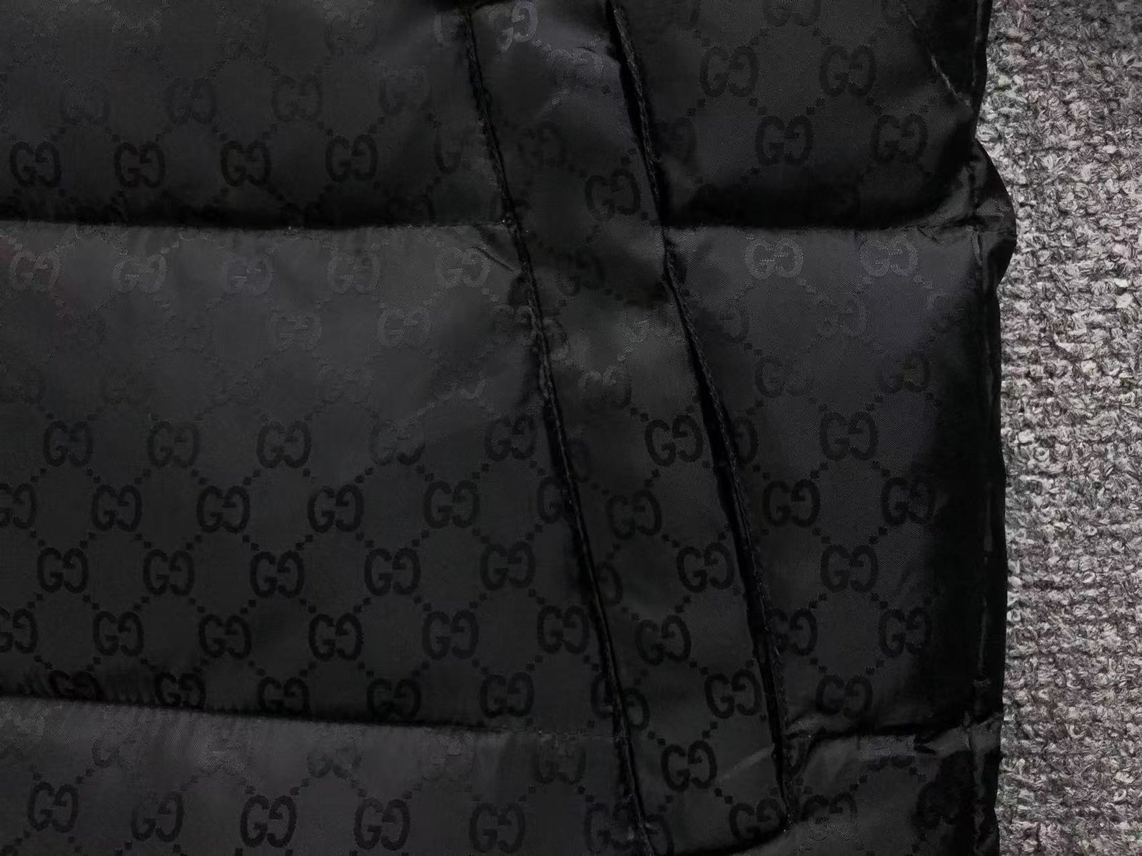 Gucci Pattern Logo Puffer Black