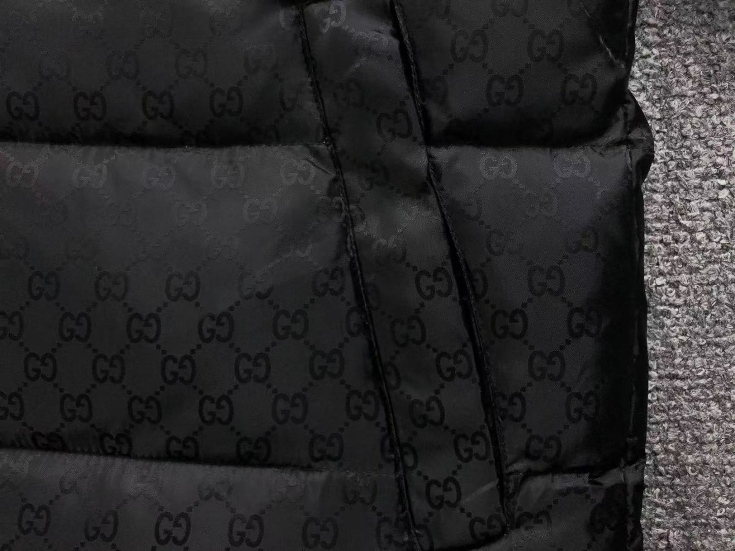 Gucci Pattern Logo Puffer Black