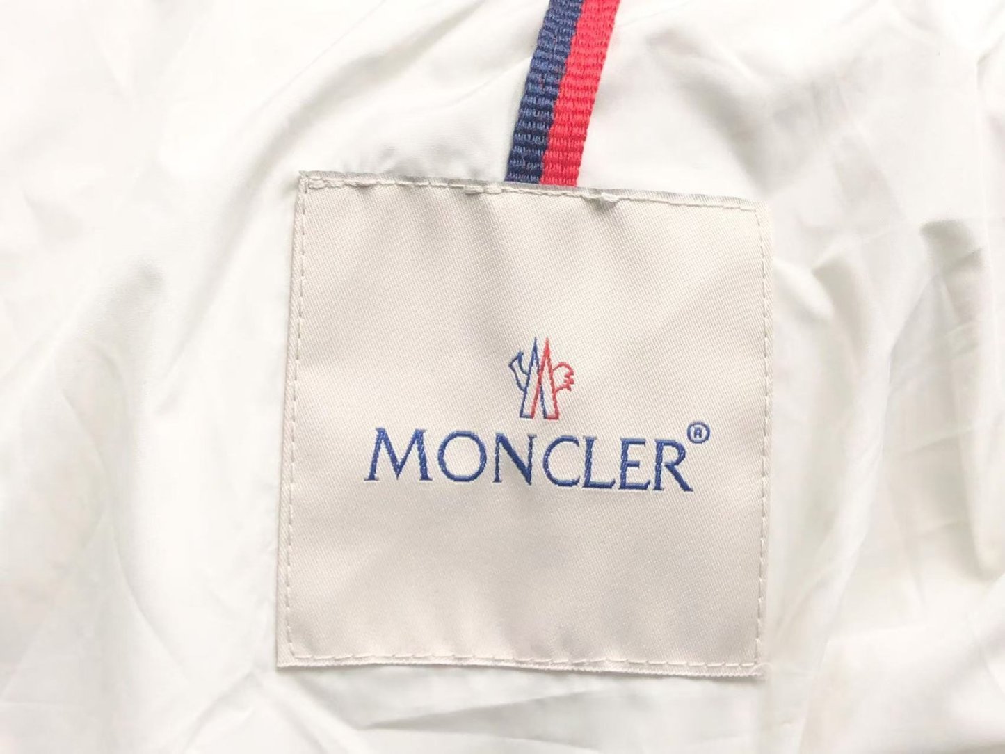Moncler Logo Puffer Jacket White