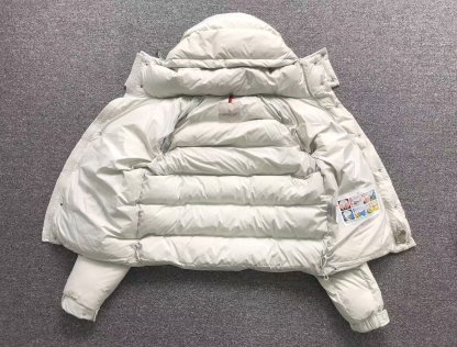 Moncler Logo Puffer Jacket White