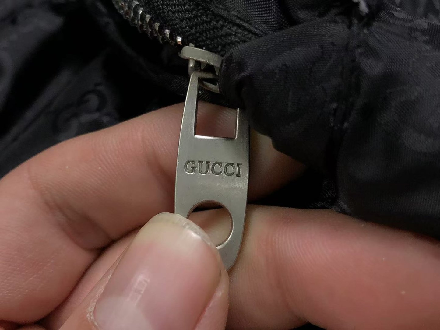 Gucci Pattern Logo Puffer Black