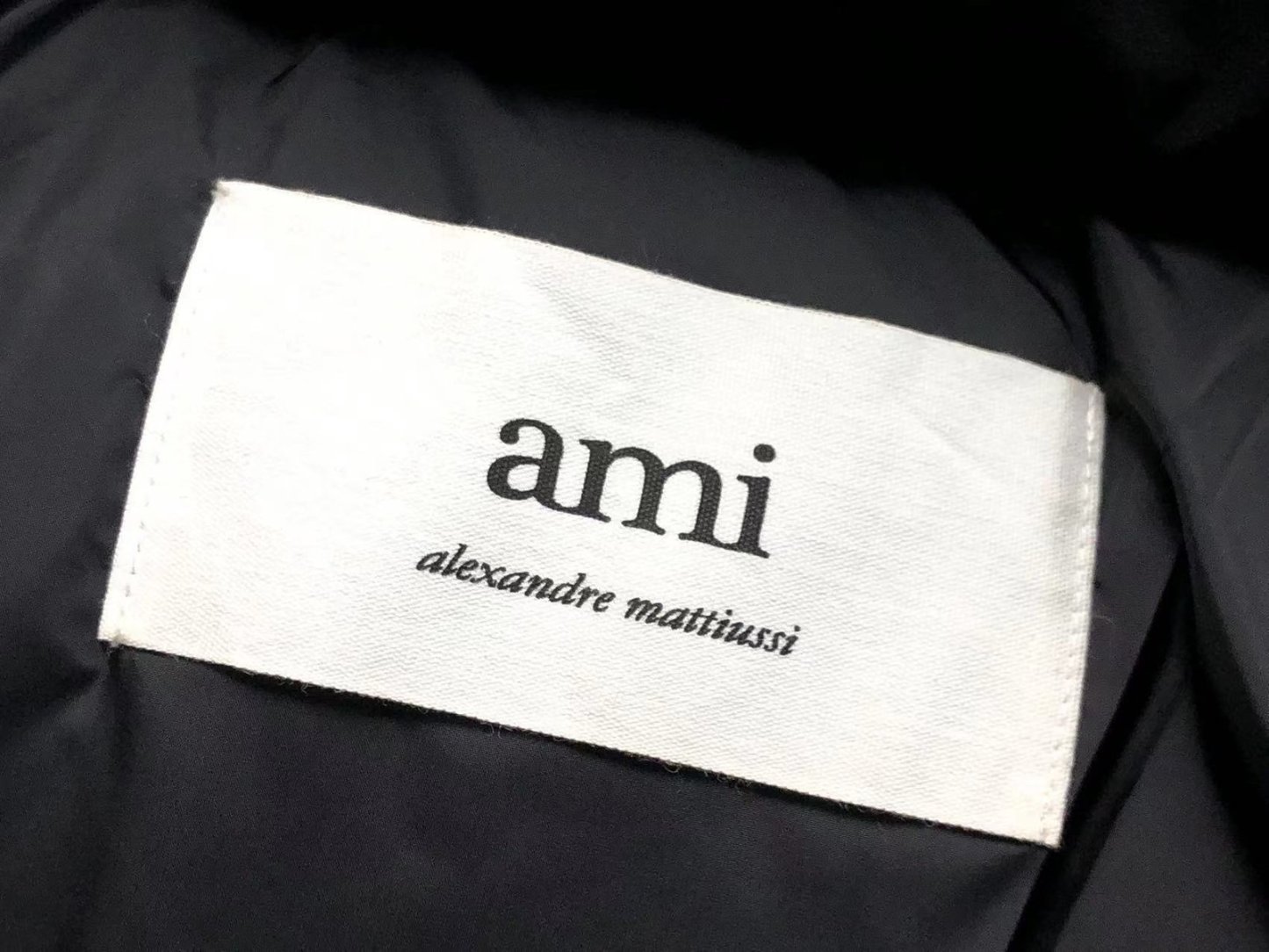 Ami Logo Puffer Jacket Grey