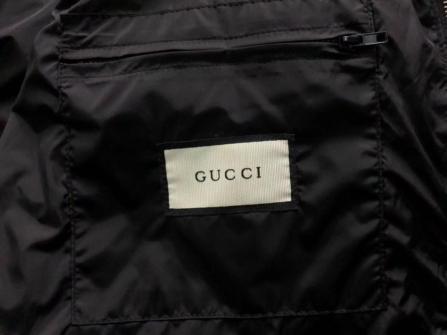 Gucci Pattern Logo Puffer Black