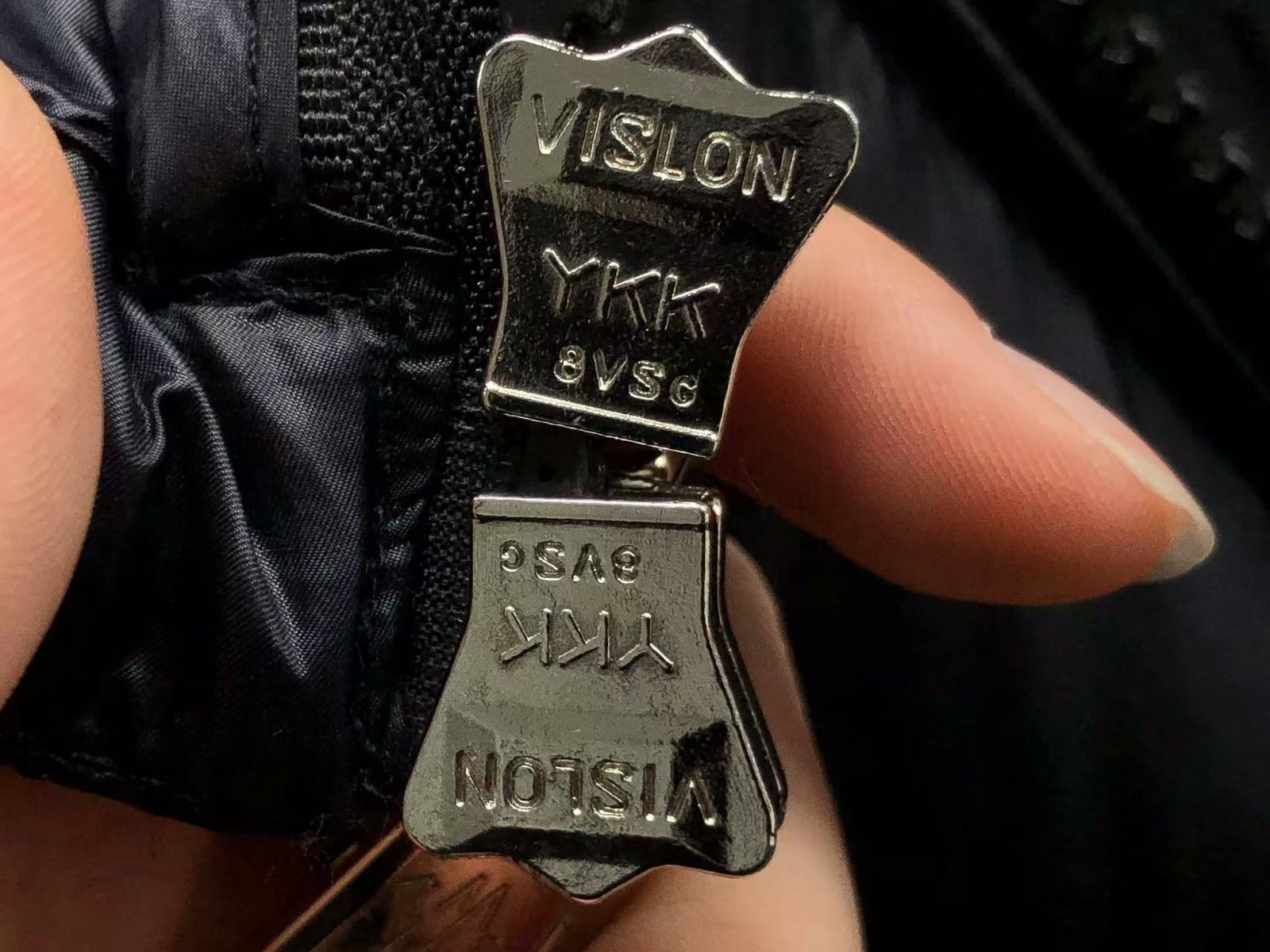 Moncler Logo Shiny Puffer Jacket Dark Navy