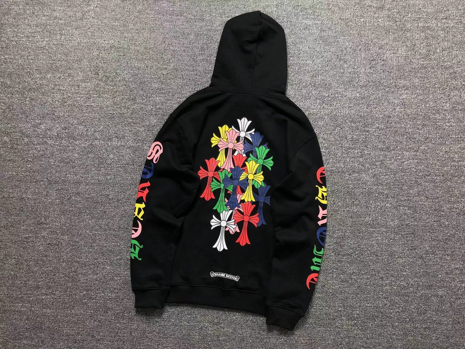 Chrome Hearts Colorfull Crosses Hoodie Black