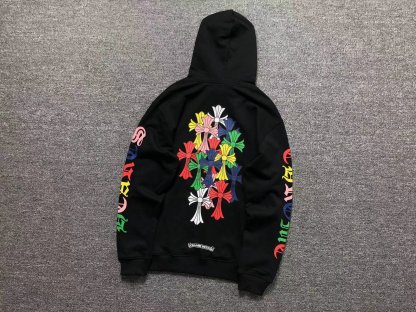 Chrome Hearts Colorfull Crosses Hoodie Black