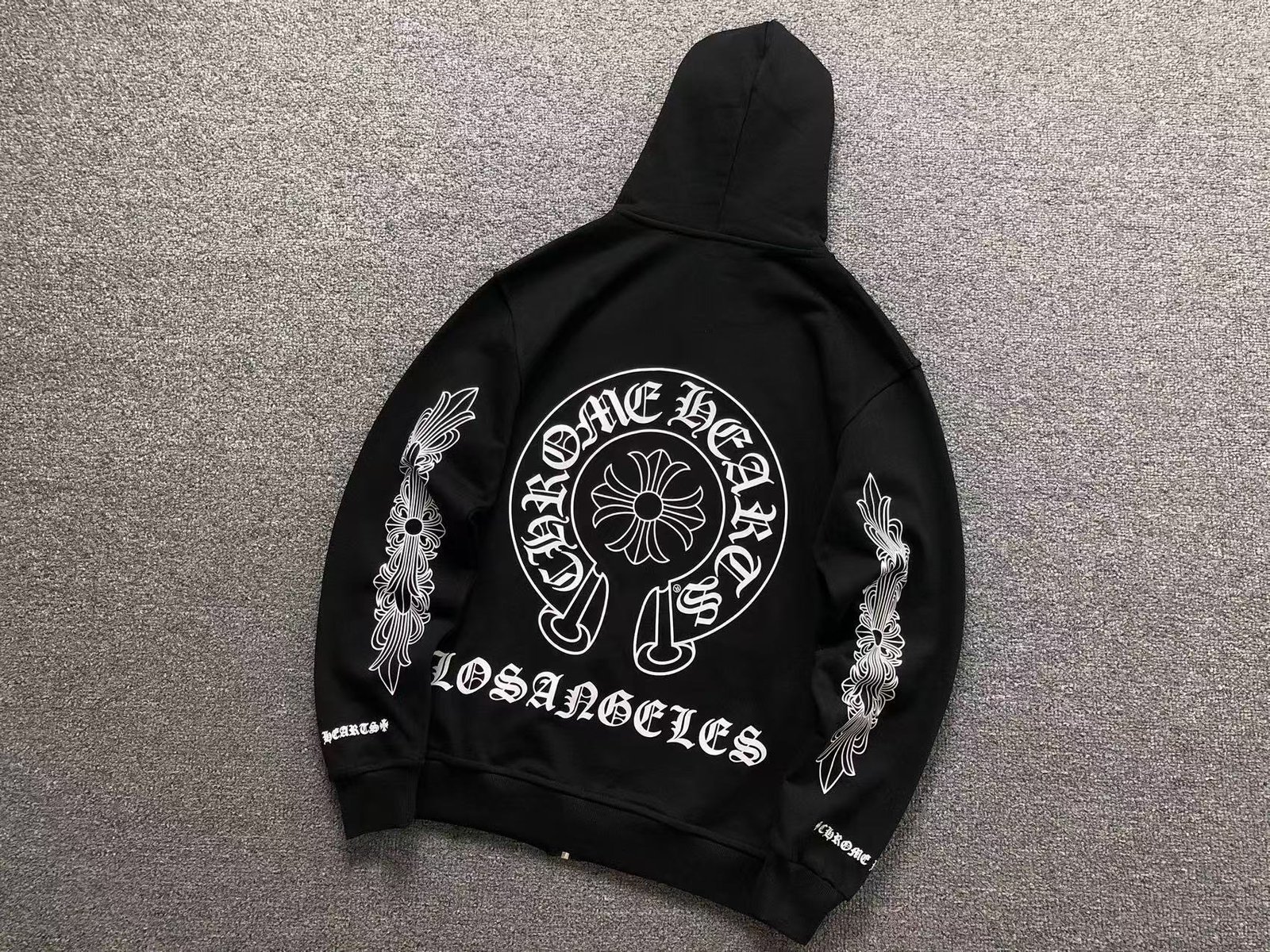 Chrome Hearts Los Angeles Zip Up Hoodie Black