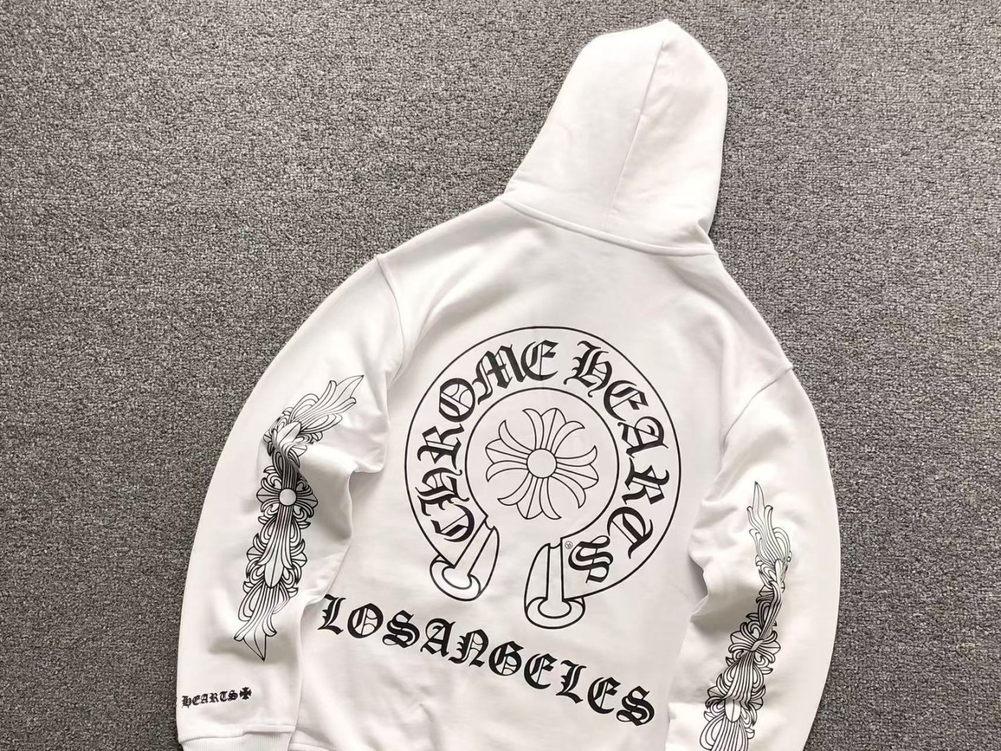 Chrome Hearts Los Angeles Zip Up Hoodie White