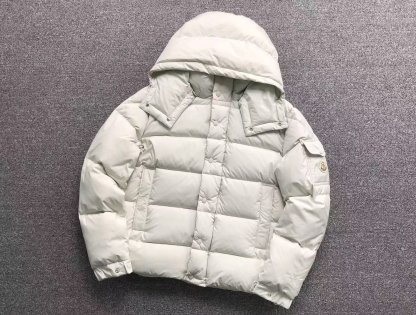 Moncler Logo Puffer Jacket White