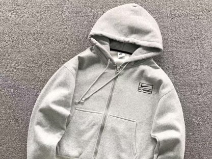 Nike x Stussy Washed Fleece Hoodie Grey