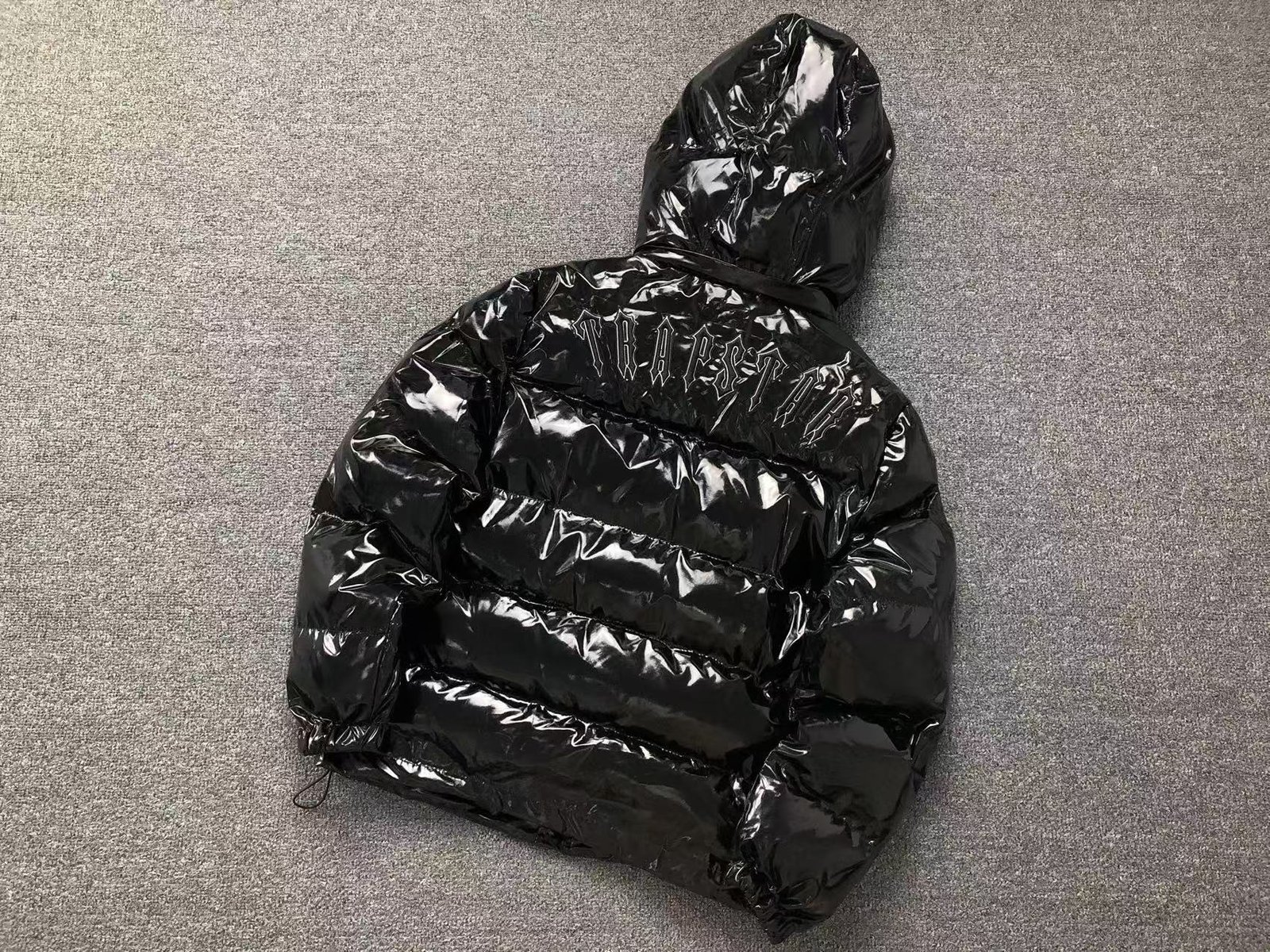 Trapstar Irongate Hooded Puffer Jacket Shiny Black